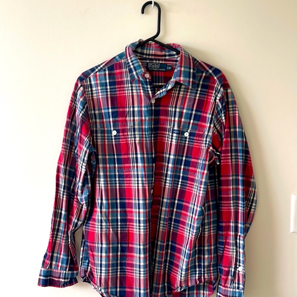 Plaid Button Down Polo by Ralph Lauren